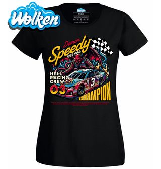 Dámské tričko Pekelné Závodní Auto Demon Speedy.jpg