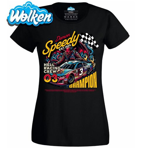 Obrázek produktu Dámské tričko Pekelné Závodní Auto Demon Speedy