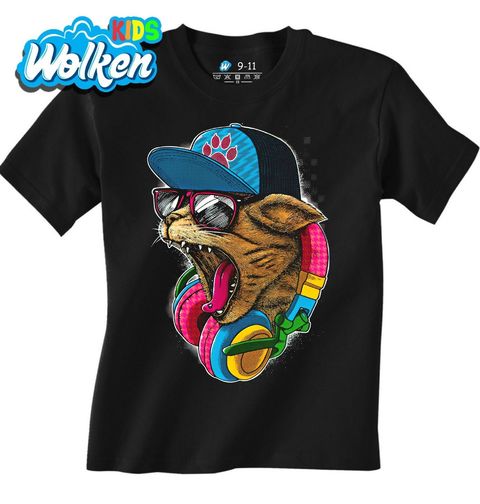 Obrázek produktu Dětské tričko Cool DJ Kočka Streetwear