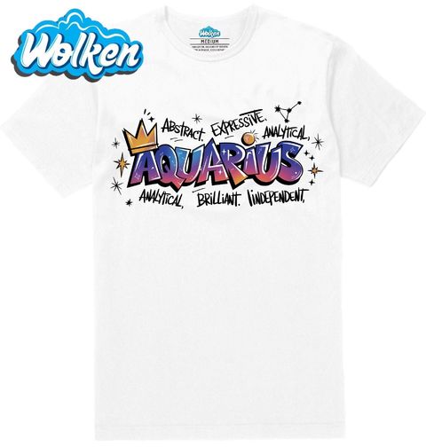 Obrázek produktu Pánské tričko Horoskop Vodnář Aquarius Graffiti