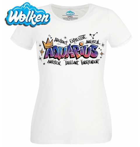 Obrázek produktu Dámské tričko Horoskop Vodnář Aquarius Graffiti