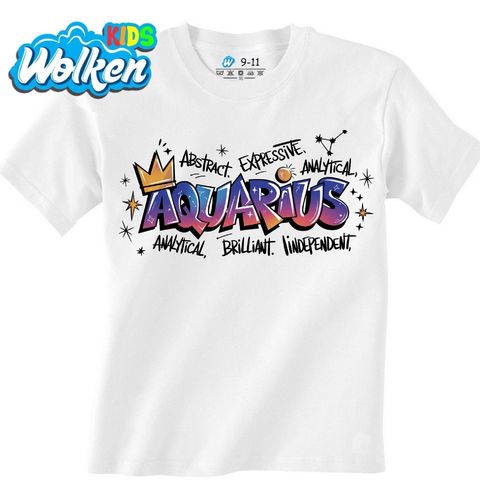Obrázek produktu Dětské tričko Horoskop Vodnář Aquarius Graffiti