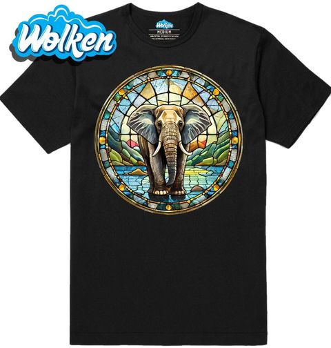 Obrázek produktu Pánské tričko Sloní vitráž Stained Glass