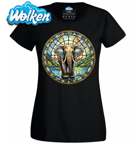 Obrázek produktu Dámské tričko Sloní vitráž Stained Glass