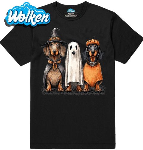 Obrázek produktu Pánské tričko Jezevčíci v přestrojení na Halloween