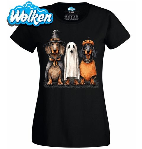 Obrázek produktu Dámské tričko Jezevčíci v přestrojení na Halloween