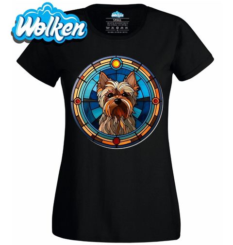 Obrázek produktu Dámské tričko Jorkšír ve Vitráži Stained Glass