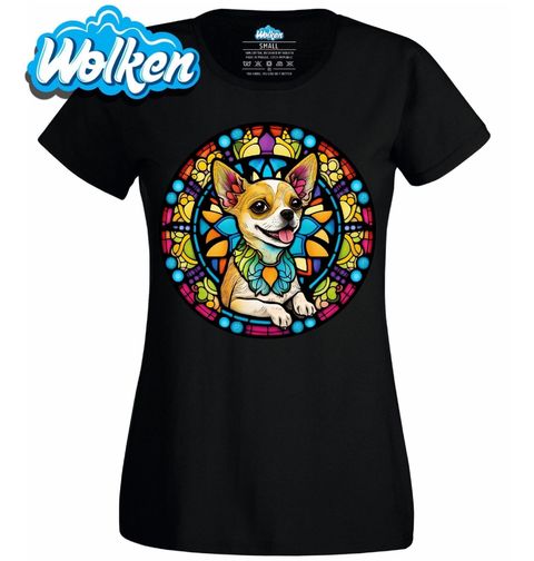 Obrázek produktu Dámské tričko Čivava ve Vitráži Stained Glass