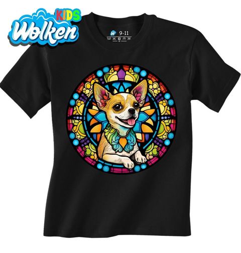 Obrázek produktu Dětské tričko Čivava ve Vitráži Stained Glass