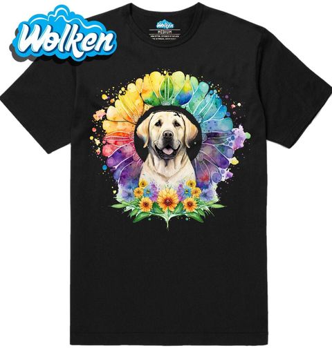 Obrázek produktu Pánské tričko Květinová mandala a Labradorský retrívr