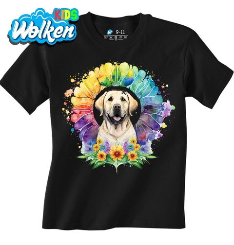 Obrázek produktu Dětské tričko Květinová mandala a Labradorský retrívr