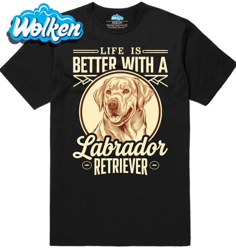 Obrázek produktu Pánské tričko Život je lepší s Labradorským retrívrem