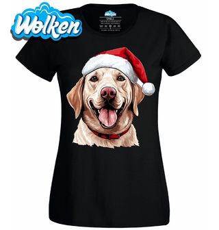 Dámské tričko Vánoční Labradorský retrívr.jpg