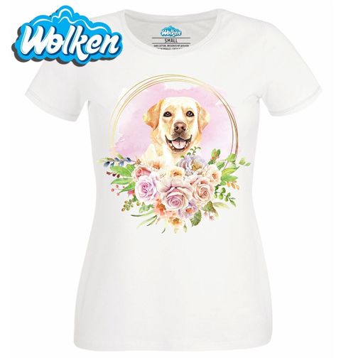 Obrázek produktu Dámské tričko Labradorský retrívr Pes květinářky