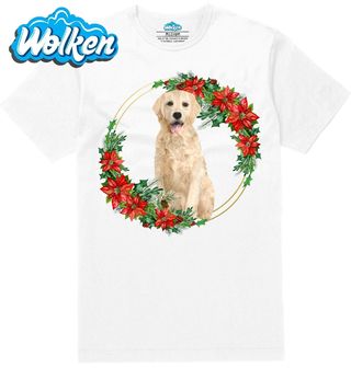 Pánské tričko  Labradorský retrívr ve Vánočním Věnci.jpg
