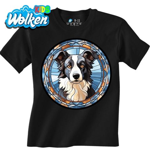 Obrázek produktu Dětské tričko Border kolie ve Vitráži Stained Glass