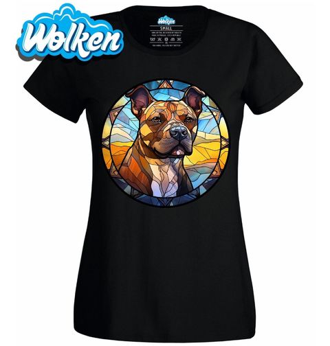 Obrázek produktu Dámské tričko Stafordšírský bulteriér ve Vitráži Stained Glass