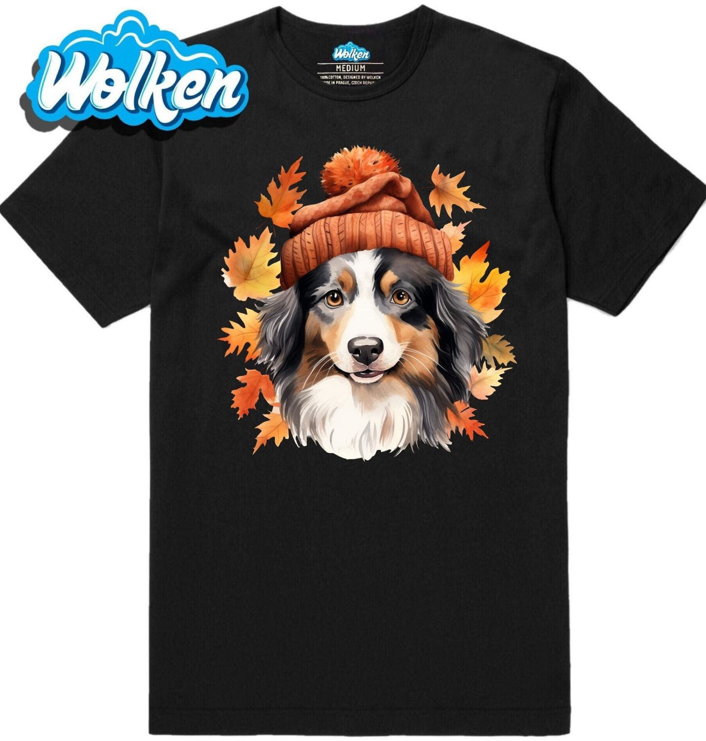 Pánské tričko Podzimní Australský ovčák v Kulichu.jpg