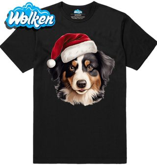 Pánské tričko Vánoční Australský ovčák.jpg