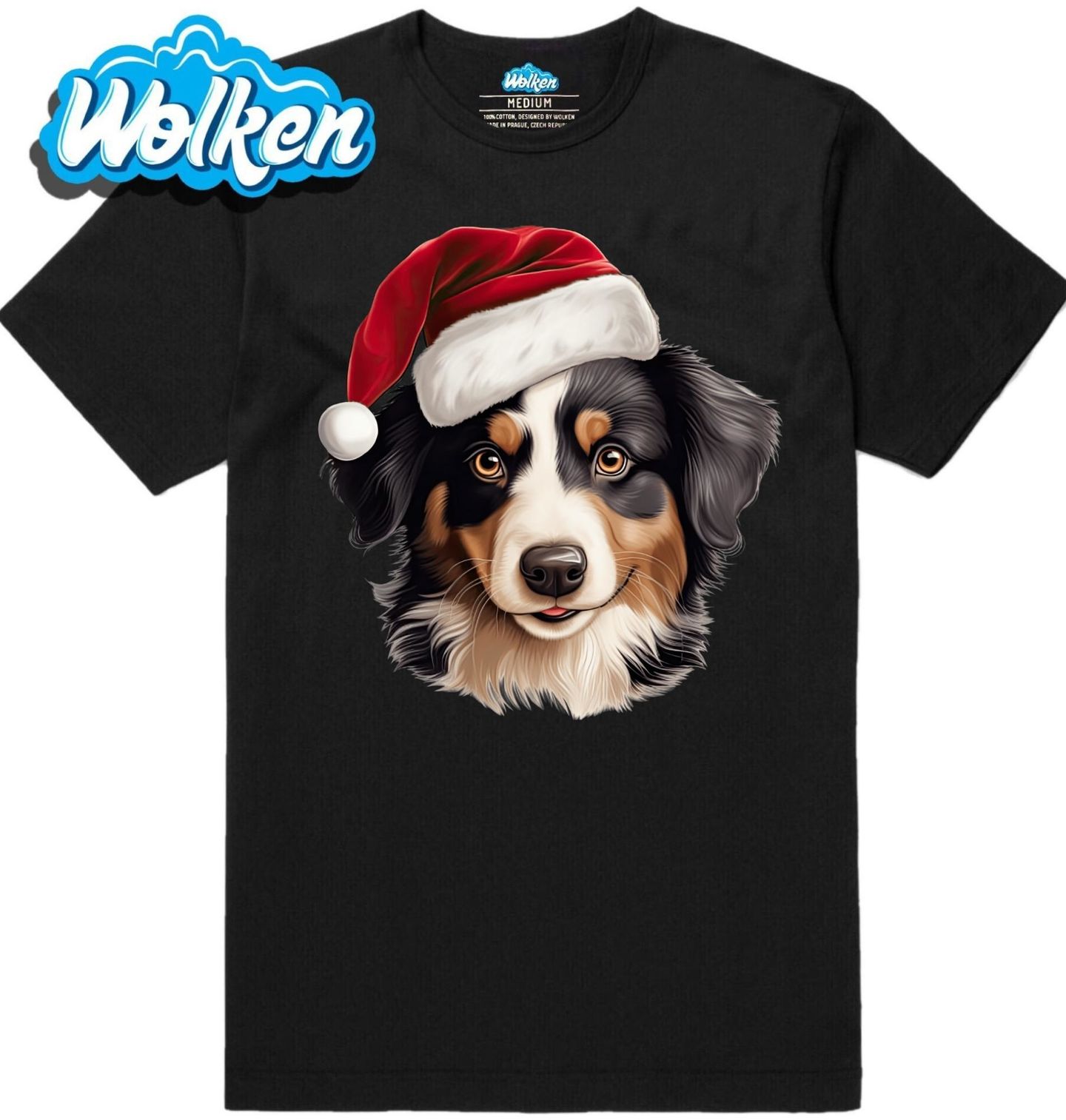 Pánské tričko Vánoční Australský ovčák.jpg