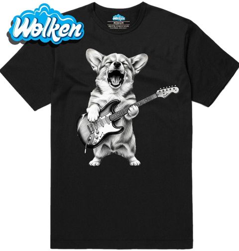 Obrázek produktu Pánské tričko Rockový Corgi s Kytarou