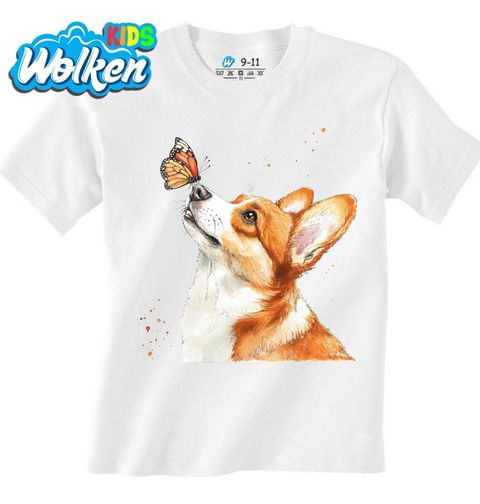 Obrázek produktu Dětské tričko Corgi s Motýlkem