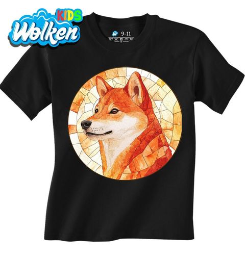 Obrázek produktu Dětské tričko Shiba-Inu ve Vitráži Stained Glass