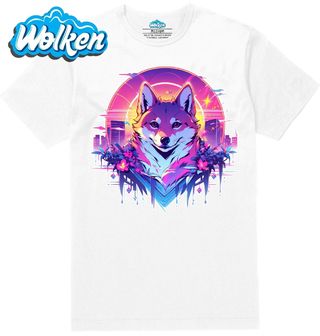 Pánské tričko  Neonová Shiba-Inu ve Světlech Velkoměsta.jpg
