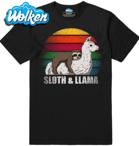 Obrázek produktu Pánské tričko Spící Lenochod na Lamě Sloth & Llama