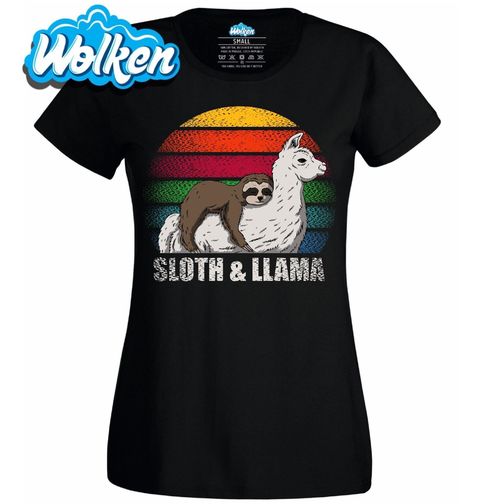 Obrázek produktu Dámské tričko Spící Lenochod na Lamě Sloth & Llama