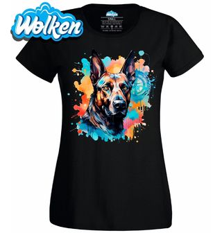Dámské tričko Věrný Belgický ovčák Malinois.jpg