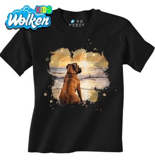 Dětské tričko Německý boxer na Pláži.jpg