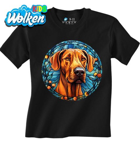 Obrázek produktu Dětské tričko Rhodéský ridgeback ve Vitráži Stained Glass