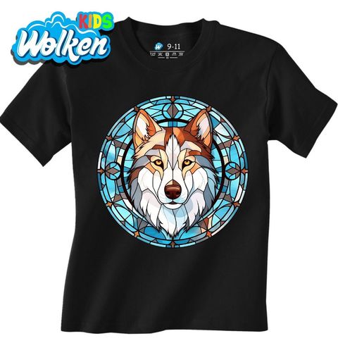 Obrázek produktu Dětské tričko Husky ve Vitráži Stained Glass