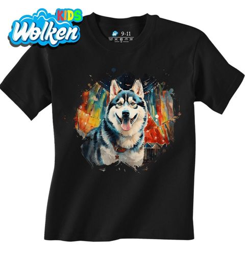 Obrázek produktu Dětské tričko Hravý Sibiřský husky