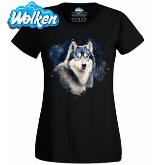 Dámské tričko Sibiřský Husky Siberian husky.jpg