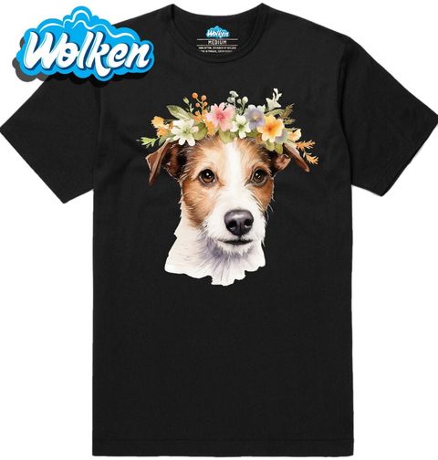 Obrázek produktu Pánské tričko Jack Russell teriér s Květinovou Korunou