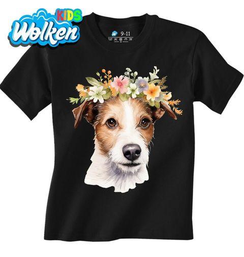 Obrázek produktu Dětské tričko Jack Russell teriér s Květinovou Korunou