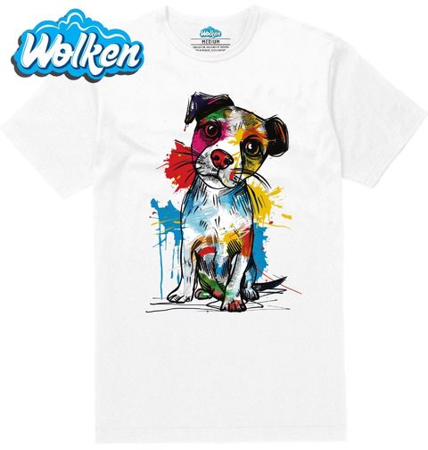 Obrázek produktu Pánské tričko Barevná skica Jack Russell teriér