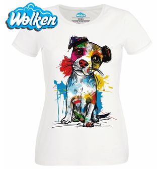 Dámské tričko  Barevná skica Jack Russell teriér.jpg