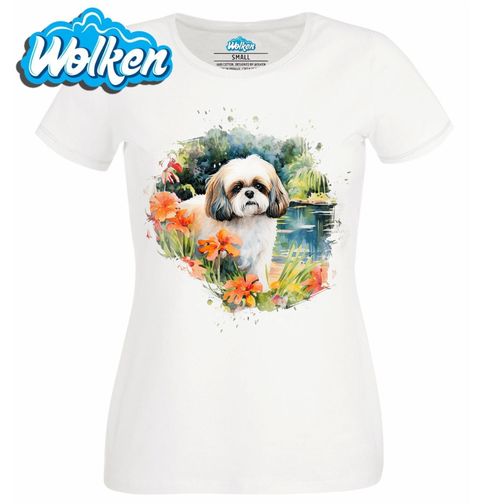 Obrázek produktu Dámské tričko Shih-tzu u Jezírka