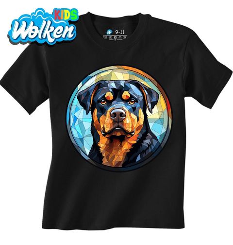 Obrázek produktu Dětské tričko Rotvajler ve Vitráži Stained Glass