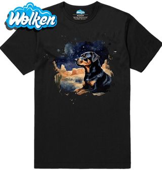 Pánské tričko Rotvajler v Noční Poušti.jpg