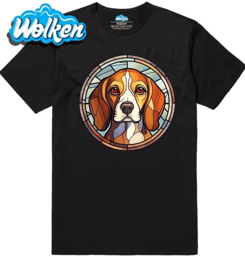 Obrázek produktu Pánské tričko Bígl ve Vitráži Stained Glass