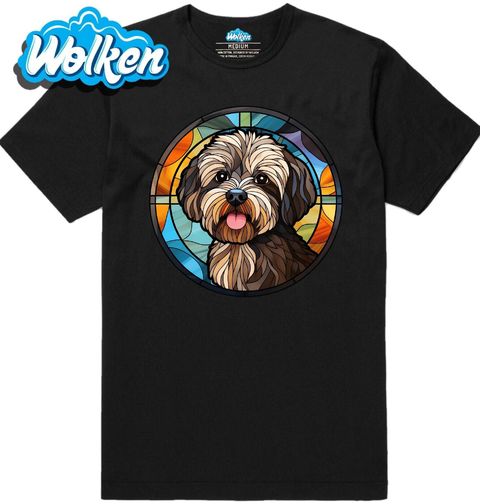 Obrázek produktu Pánské tričko Havanský psík ve Vitráži Stained Glass