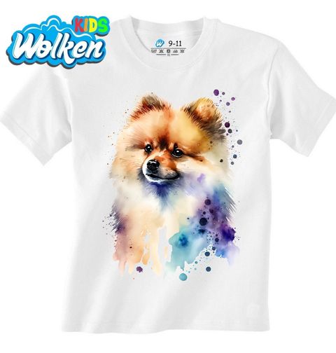 Obrázek produktu Dětské tričko Akvarelový Pomeranian