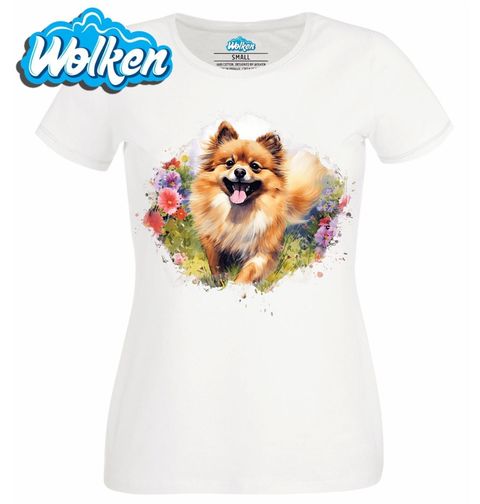 Obrázek produktu Dámské tričko Pomeranian na Cestě za Dobrodružstvím