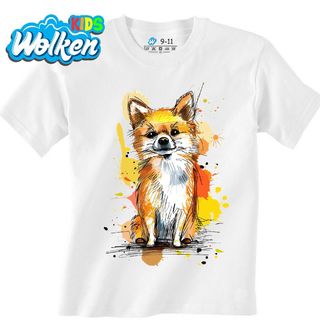 Dětské tričko Barevná skica Pomeranian.jpg