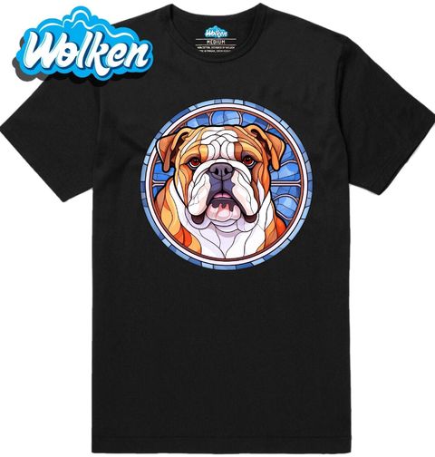 Obrázek produktu Pánské tričko Anglický buldok ve Vitráži Stained Glass