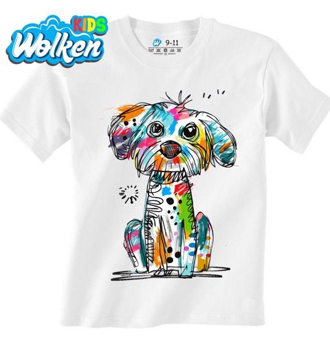 Obrázek produktu Dětské tričko Barevná skica Cavapoo
